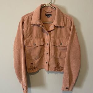 Timing Women's Corduroy Jacket - Coral